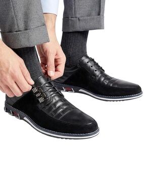Mens Dress Shoes Casual Business Oxford Derby Orthopedic Leather Shoes